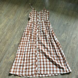 Gingham midi dress